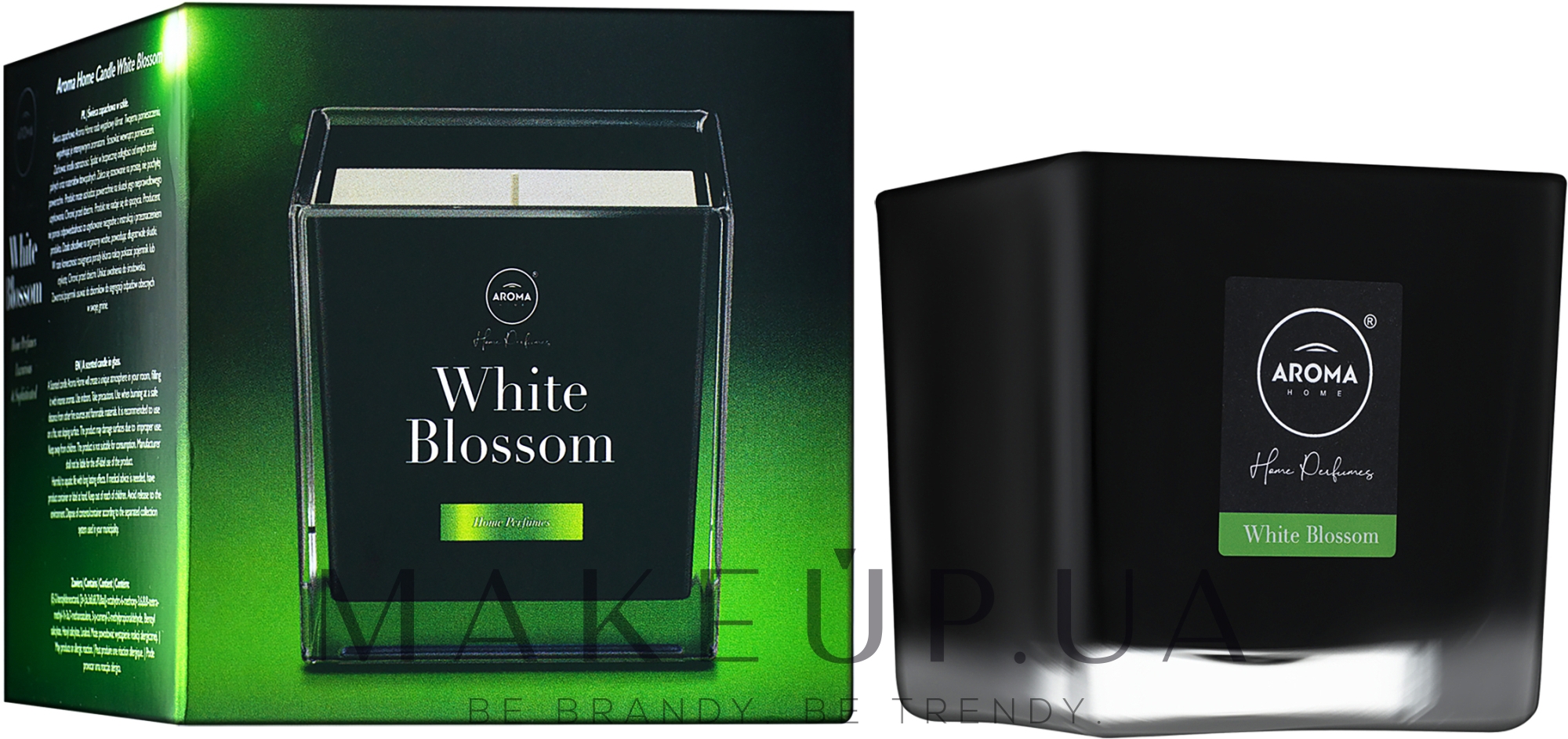 Aroma Home Black Series White Blossom - Ароматическая свеча — фото 155ml