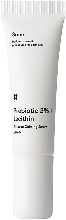 Успокаивающая сыворотка-бустер для лица - Sane Prebiotic 2% + Lecithin Rosacea Calming Serum pH 6.5