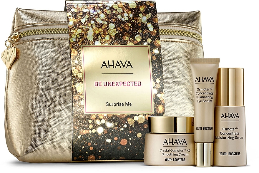Набір - Ahava Be Unexpected Surprise Me Gift Set (f/cr/50ml + f/sser/30ml + eye/cr/15ml + pouch) — фото N1