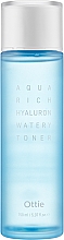 Тонер для обличчя з комплексом гіалуронової кислоти - Ottie Aqua Rich Hyaluron Watery Toner — фото N1