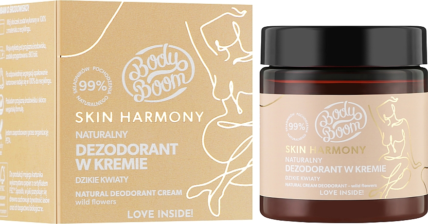 Кремовий дезодорант "Польові квіти" - BodyBoom Skin Harmony Natural Cream Deodorant — фото N2