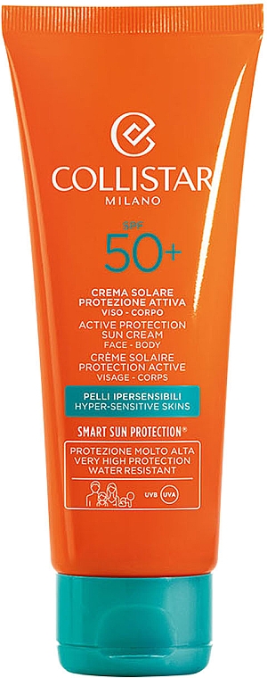 Интенсивный солнцезащитный крем для лица и тела - Collistar Active Protection Sun Cream Face Body SPF 50+