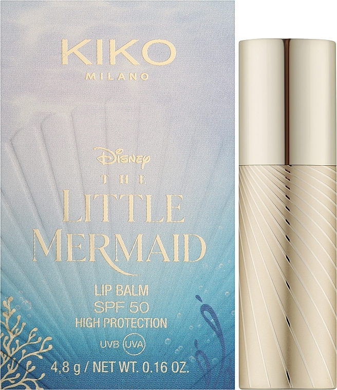 Бальзам для губ с высокой защитой SPF 50 и UVA - Kiko Milano Disney The Little Mermaid Lip Balm SPF 50 — фото N2
