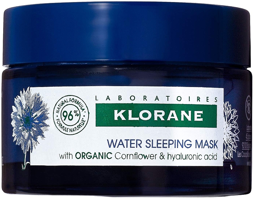 Нічна зволожувальна маска для обличчя з екстрактом волошки - Klorane Water Sleeping Mask — фото N1