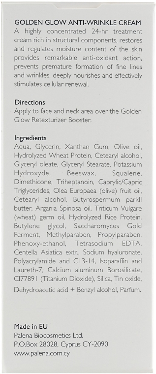 Антивозрастной крем с био-золотом - Spa Abyss Golden Glow Anti-Wrinkle Cream — фото N4