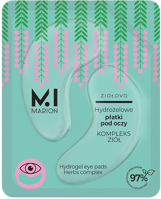 Гидрогелевые патчи для глаз - Marion Hydrogel Eye Pads Herbs Complex — фото N1