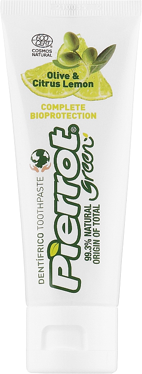 Зубная паста с экстрактом из листьев оливы и лимоном - Pierrot Green Olive & Citrus Lemon Toothpaste