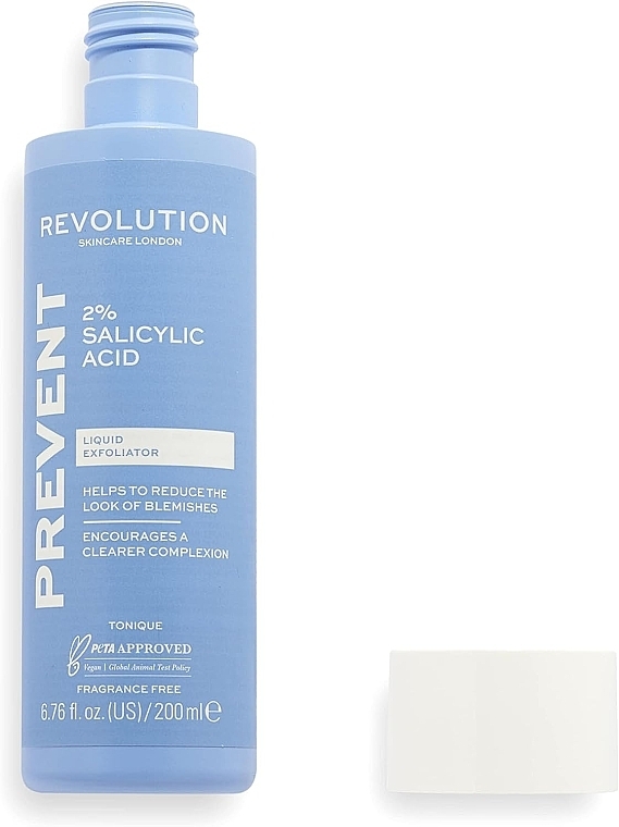 Тоник отшелушивающий с салициловой кислотой для проблемной кожи - Revolution Skincare Prevent 2% Salicylic Acid Liquid Exfoliator — фото N2