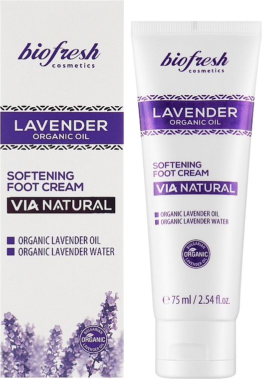 Смягчающий крем для ног - BioFresh Lavender Organic Oil Softening Foot Cream — фото N2