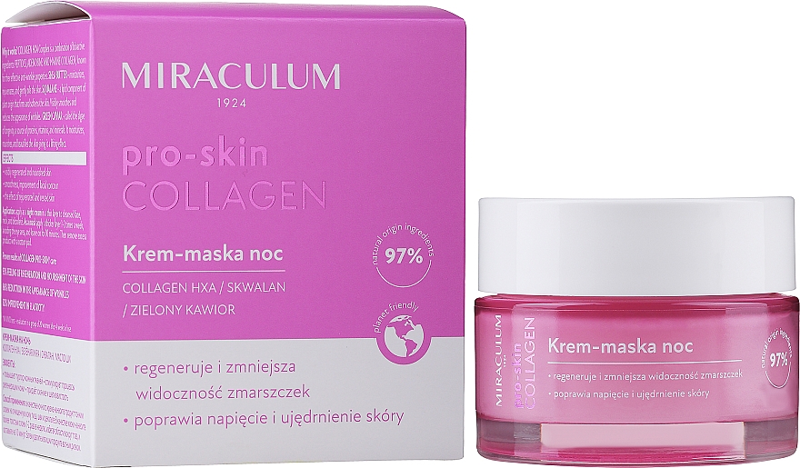 Нічний крем для обличчя - Miraculum Collagen Pro-Skin Night Cream — фото N1