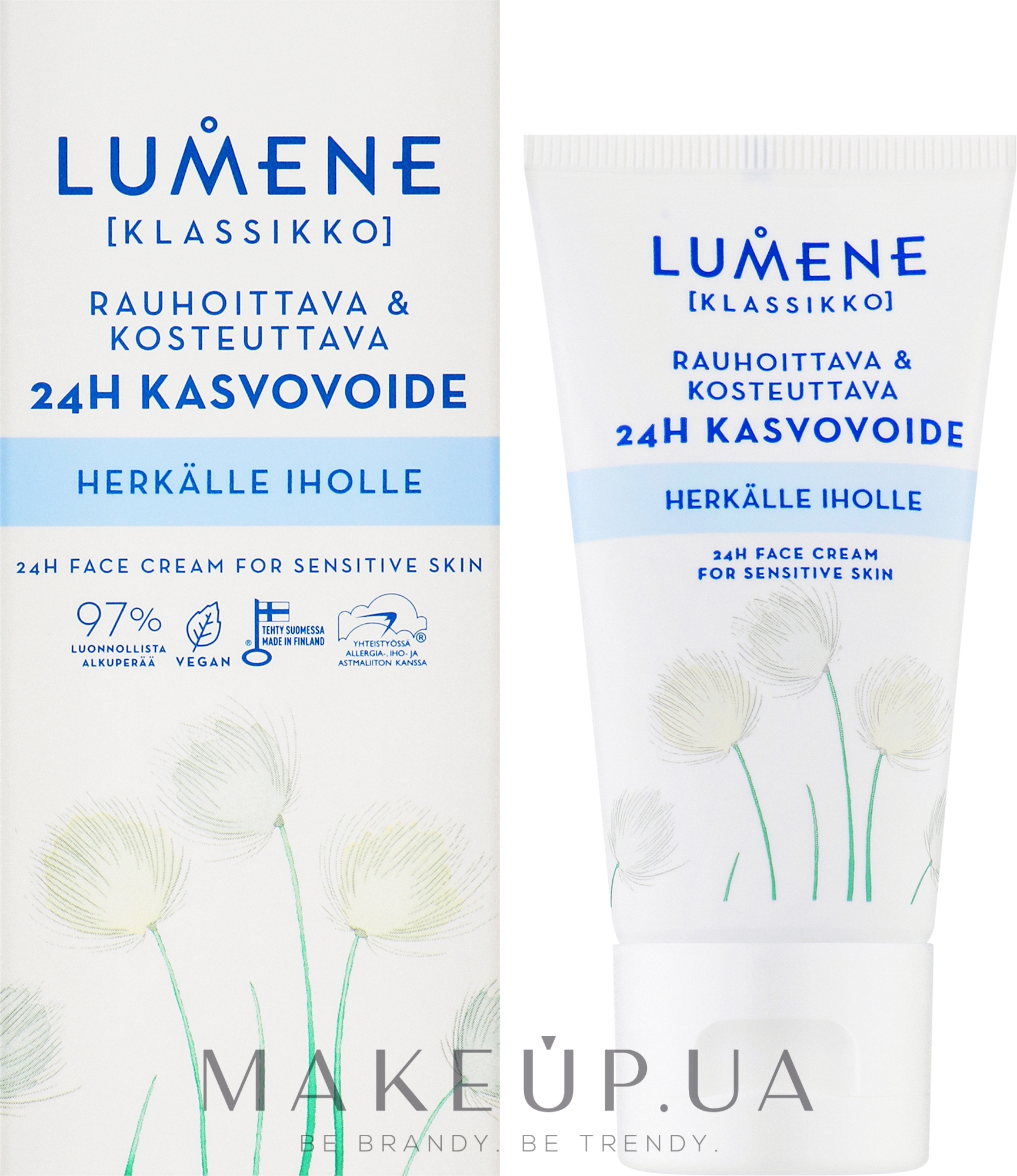 Крем для лица "Успокаивающий" 24Н для чувствительной кожи - Lumene Klassikko — фото 50ml