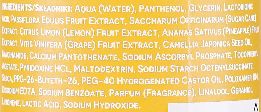 Кислотний тонік для щоденного застосування 1% (AHA + PHA) - Ziaja Vitamin C.B3 Niacinamide — фото N2