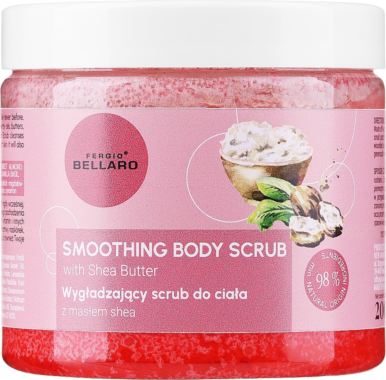 Разглаживающий скраб для тела с маслом ши - Fergio Bellaro Smoothing Body Scrub With Shea Butter — фото N1