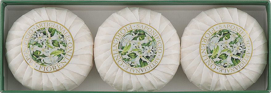 Набор натурального мыла "Жасмин" - Saponificio Artigianale Fiorentino Jasmine Scented Soap (soap/3pcsx100g) — фото N2