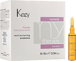 Відновлювальні ампули з протеїнами для волосся - Kezy Remedy Restructuring Essence — фото N2