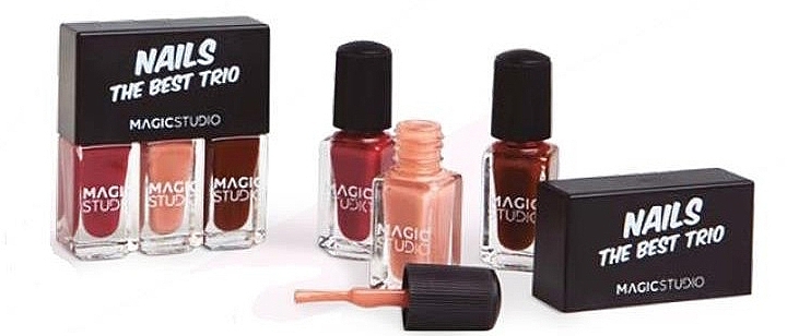 Набор лаков для ногтей - Magic Studio Nails The Best Trio (nail/polish/3x1.8ml)  — фото N1
