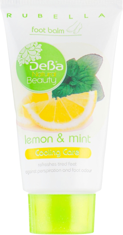 Бальзам для ніг охолоджувальний і дезодорувальний "Лимон і м'ята" - DeBa Natural Beauty — фото N2