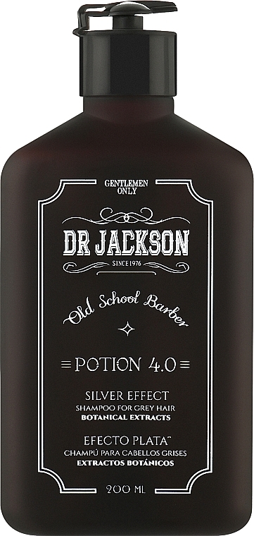 Шампунь для седых волос - Dr Jackson Gentlemen Only Potion 4.0 Silver Effect Shampoo — фото N1