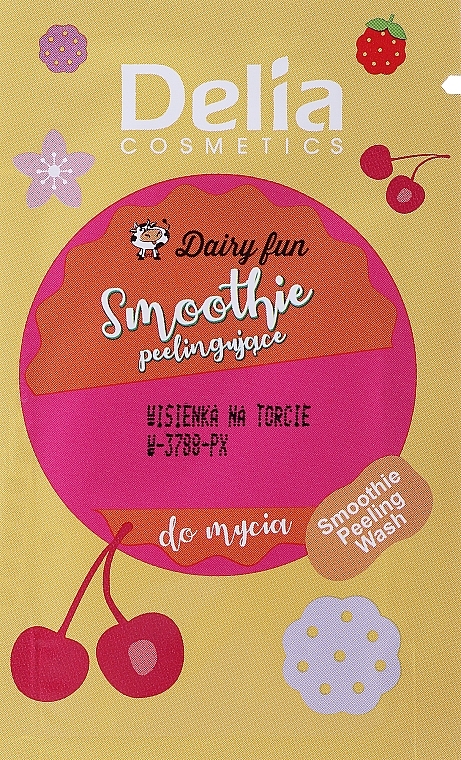 Пилинг-смузи для мытья тела "Вишня" - Delia Cosmetics Dairy Fun Peeling Smoothie Body Wash (пробник) — фото N1