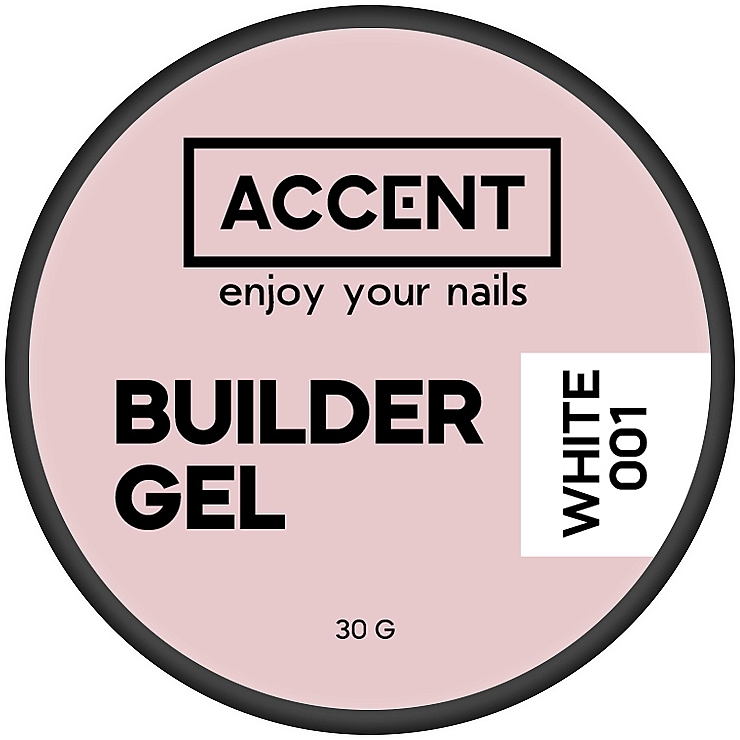 Моделювальний гель для нігтів - Accent Builder Gel White — фото N3