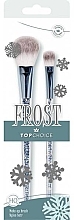 Парфумерія, косметика Набір пензлів для макіяжу "Frost", 38259, 2 шт. - Top Choice