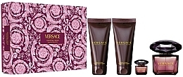 Парфумерія, косметика Versace Crystal Noir - Набір (edp/90ml + edp/mini/5ml + b/lot/100ml + sh/gel/100ml)