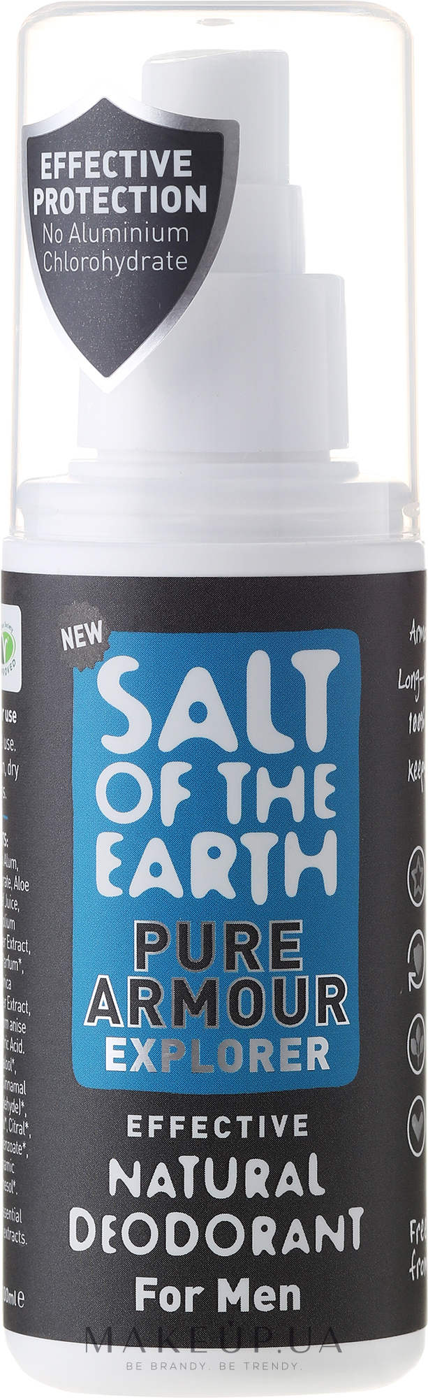 Натуральний спрей-дезодорант для чоловіків - Salt of the Earth Pure Armour Explorer Natural Deodorant For Men — фото 100ml