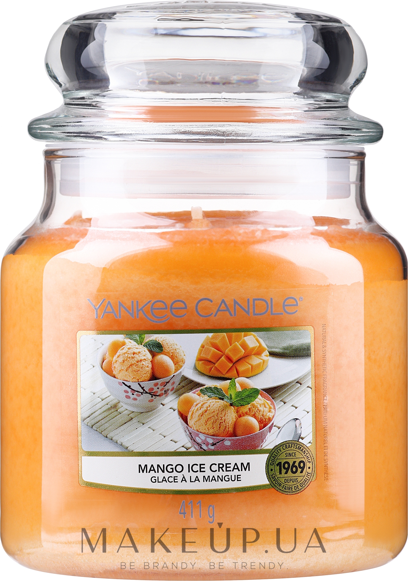 Ароматична свічка у банці - Yankee Candle Mango Ice Cream Candle — фото 411g