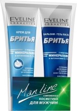 Духи, Парфюмерия, косметика Набор для бритья с морскими минералами - Eveline Cosmetics Man Line (cr/100ml + balm/100ml)