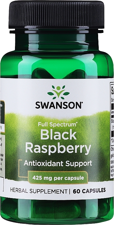 Трав'яна добавка "Чорна малина", 425 мг - Swanson Full Spectrum Black Raspberry — фото N1