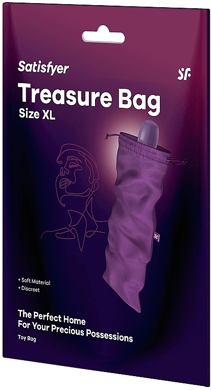 Мішечок для зберігання секс-іграшок, фіолетовий, Size XL - Satisfyer Treasure Bag Violet — фото N1