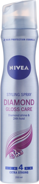 Лак для волос "Ослепительный бриллиант" с защитой кератина - NIVEA Hair Care Diamond Gloss Styling Spray — фото N8