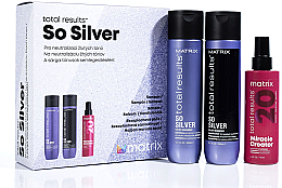 Духи, Парфюмерия, косметика Набор - Matrix Total Results So Silver (shmp/300ml + cond/300ml + h/spr/190ml)