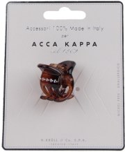 Краб для волосся коричневий зі стразами, маленький - Acca Kappa — фото N1