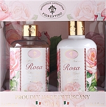 Парфумерія, косметика Набір - Saponificio Artigianale Fiorentino Rose (soap/500ml + sh gel/500ml)