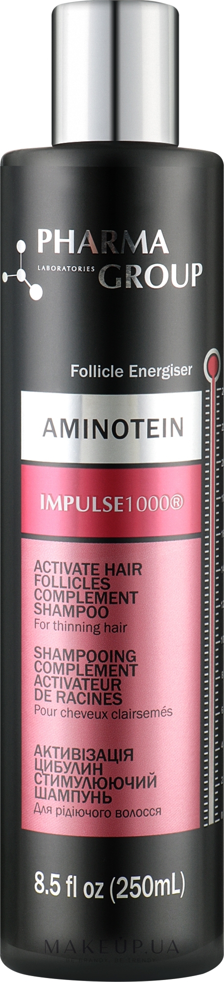 Шампунь-активізація волосяних цибулин - Pharma Group Laboratories Aminotein + Impulse 1000 Shampoo — фото 250ml