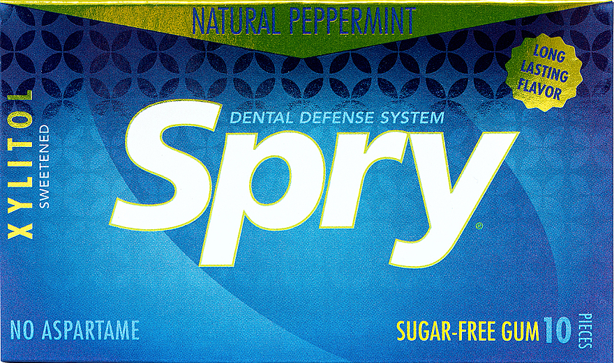 Натуральная жевательная резинка с мятой перечной и ксилитом - Spry Chewing Gum — фото N1