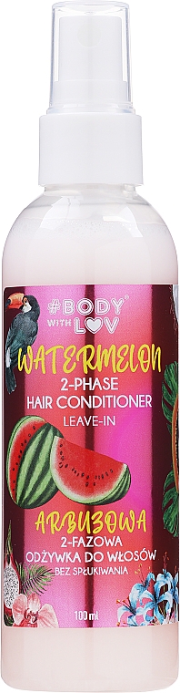 Незмивний кондиціонер для волосся "Кавун" - Body With Love 2-Phase Hair Conditioner Watermelon