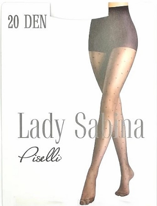 Колготы женские "Piselli", узор точка, 20 Den, nero - Lady Sabina