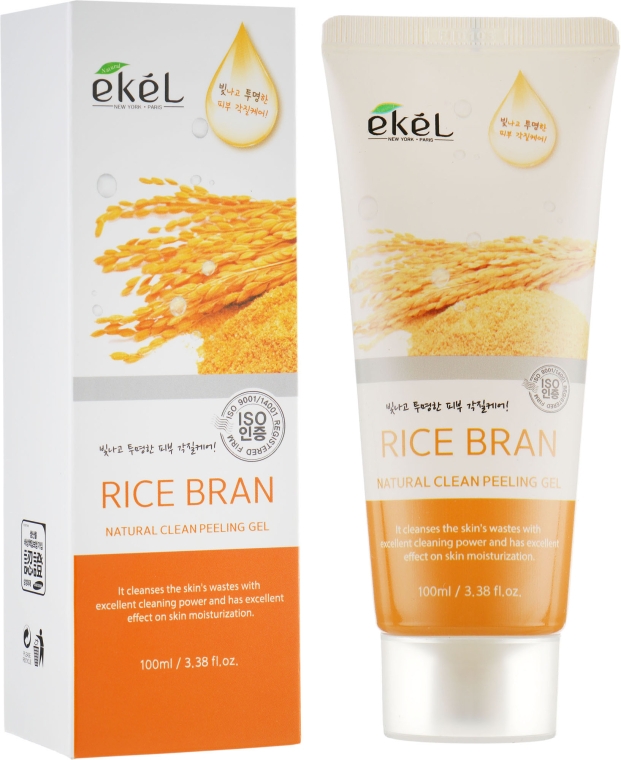 Пилинг-гель для лица "Рисовые отруби" - Ekel Rice Bran Natural Clean Peeling Gel