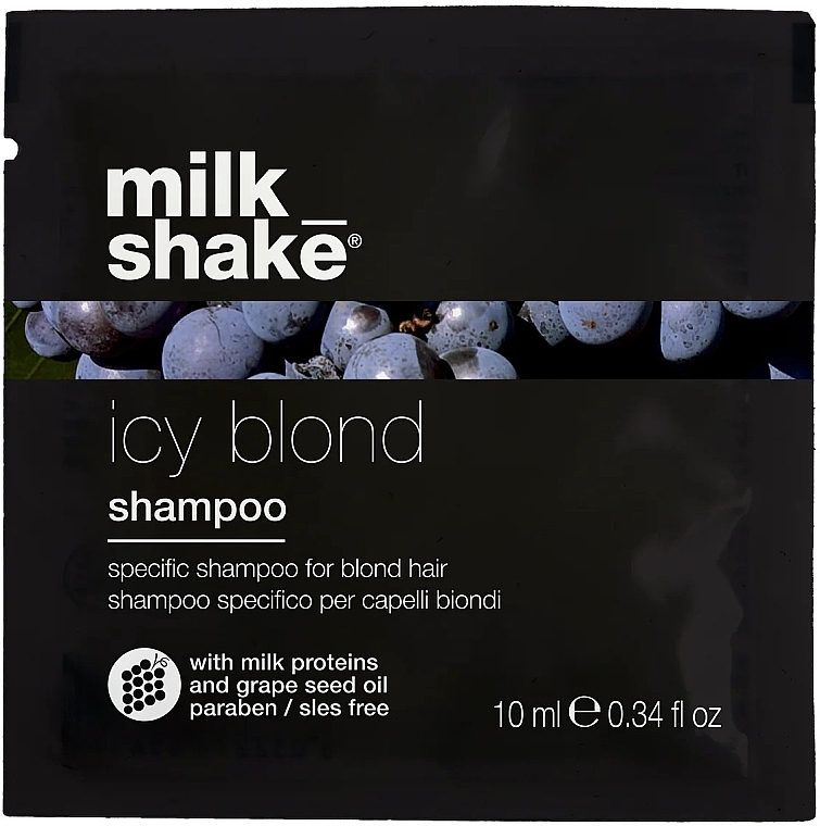 Шампунь для волос "Ледяной блонд" - Milk_Shake Icy Blond Shampoo (мини) — фото N1