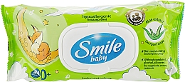 Вологі серветки для новонароджених з клапаном "Екстракт алое", 84 шт. - Smile Ukraine Baby Wet Wipes — фото N2