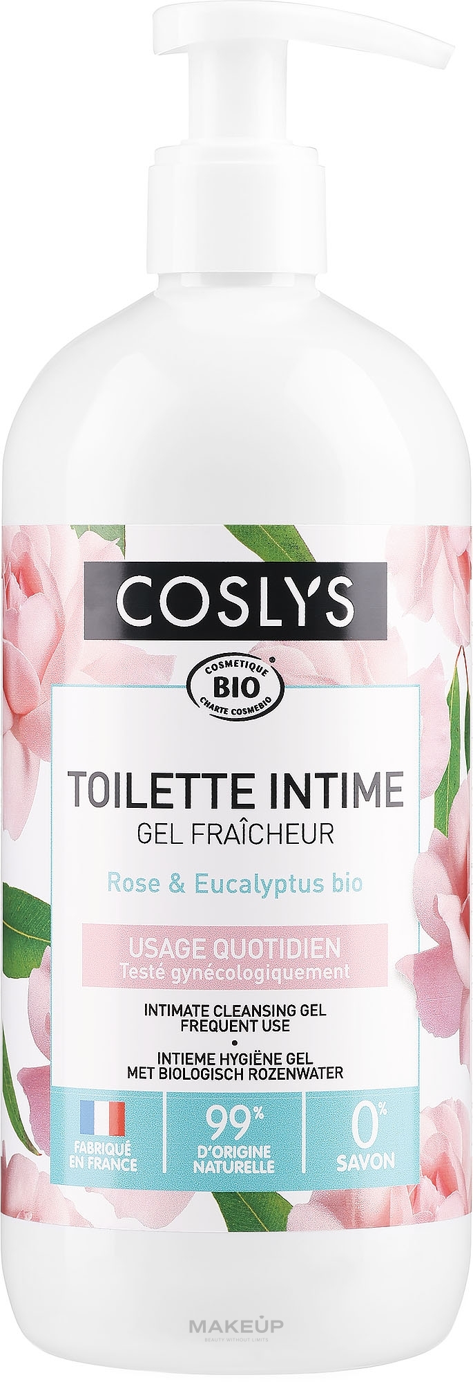 Очищувальний гель для інтимної гігієни з органічної водою троянди - Coslys Body Care Intimate Cleansing Gel — фото 500ml
