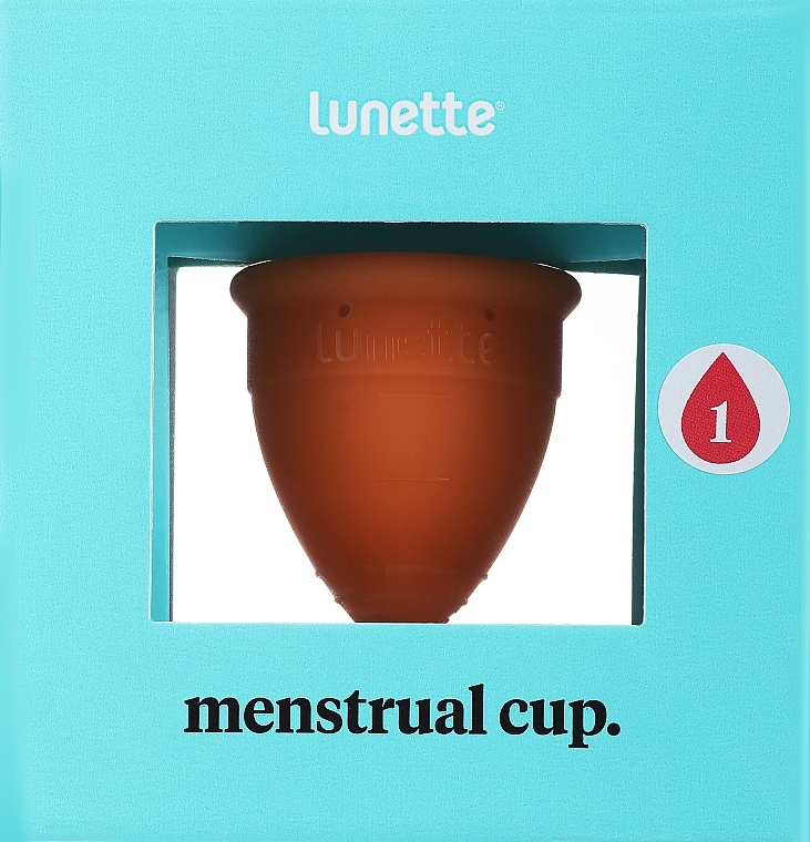 Менструальная чаша, модель 1, оранжевая - Lunette Reusable Menstrual Cup Orange Model 1 — фото N2
