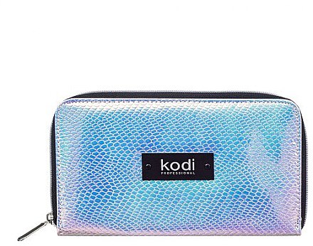 Чохол для пензлів №2, на блискавці, сріблясто-блакитний - Kodi Professional — фото N1