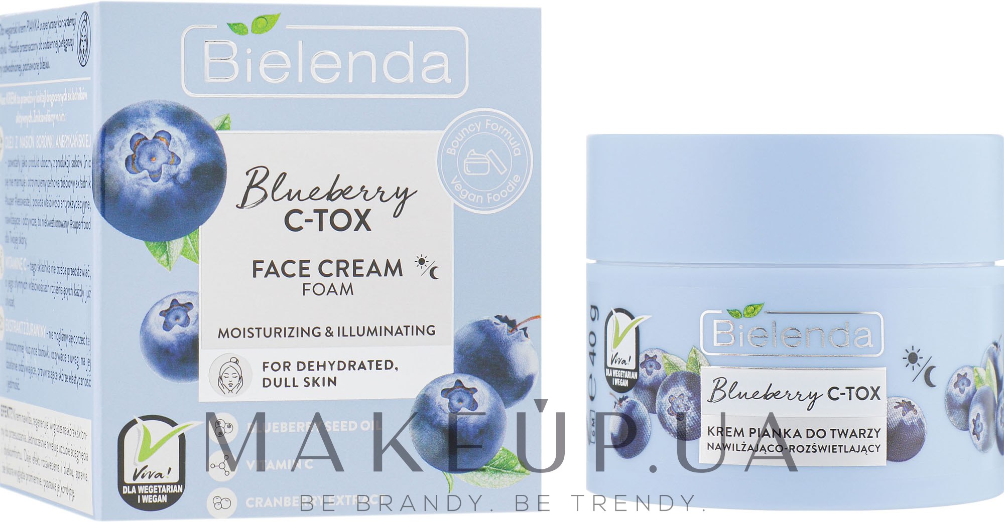 Крем-пінка для обличчя - Bielenda Blueberry C-Tox — фото 40g