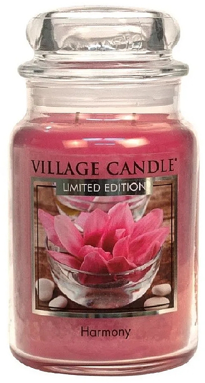 Ароматическая свеча в банке "Гармония", стеклянная крышечка - Village Candle Harmony Limited Edition — фото N1