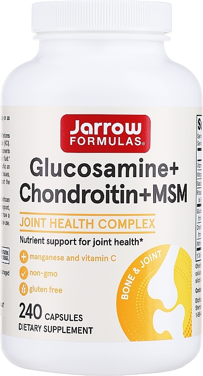 Пищевые добавки - Jarrow Formulas Glucosamine + Chondroitin + MSM — фото N2