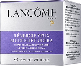 Антивозрастной крем-филлер для кожи вокруг глаз с эффектом лифтинга - Lancome Renergie Multi-Lift Ultra Lifting Filler Eye Cream  — фото N3