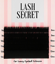 Накладные ресницы, черные, микс, 6 линий (0.15, C, (8-13)) - Lash Secret — фото N1
